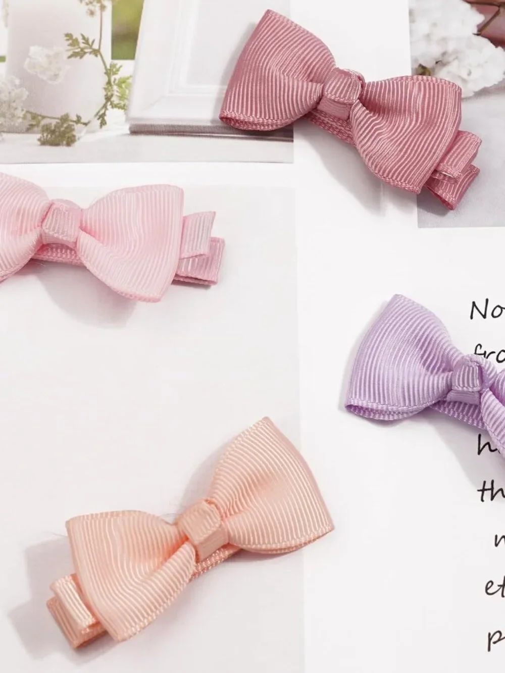 Baby Girls Fully Lined Hair Bows Hair Pins, 2' Hair Bows, 50 Pieces/25 Pairs - I
